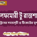 Nilphamari to Rajshahi train schedule